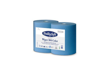 Bulkysoft Premium 56330 Laminated Wiper Roll 2ply Blue 304m
