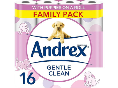 Andrex Gentle Clean Puppies on a Roll 2ply White