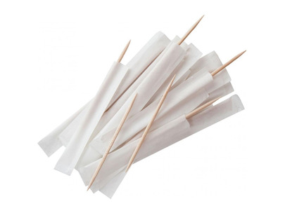 Birchwood Paper Wrapped Toothpick Double Pointed