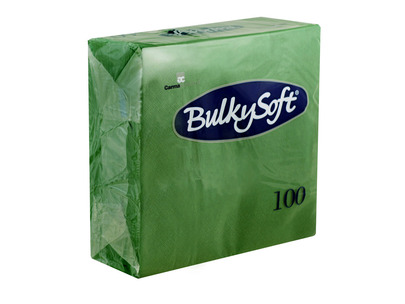 Bulkysoft 32086 40cm 4-Fold Napkin 2ply Darek Green