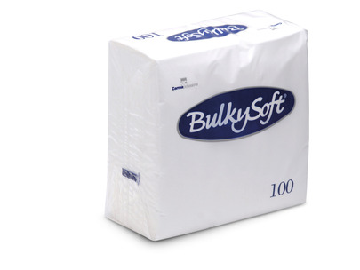 Bulkysoft 32990 40cm 4-Fold Napkin 2ply White