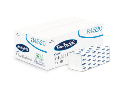 Bulkysoft 84520 V-Fold Hand Towel 2ply White 210x240mm