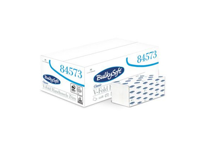 Bulkysoft 84573 V-Fold Trim Hand Towel 2ply White 210x105mm