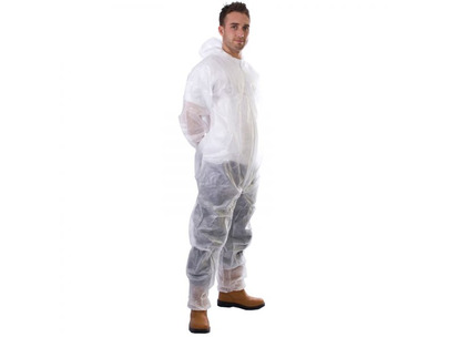 Disposable Polyprop Coverall White