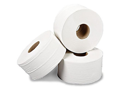 Mini Jumbo Toilet Roll Recycled Tissue 76mm Core 150m 2ply White