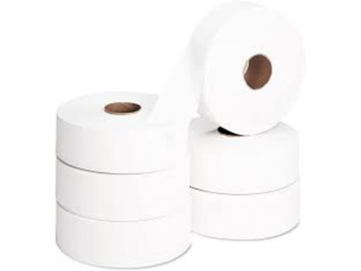 Jumbo Toilet Roll Recycled Tissue 76mm Core 300m 2ply White