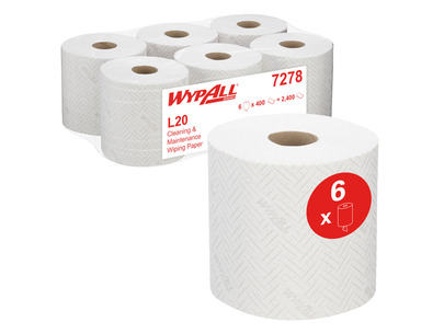 Kimberly-Clark Wypall 7278 Centrefeed Roll 2ply White
