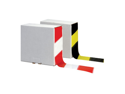 Black/Yellow Non-Adhesive Barrier Tape  75mm x 500m