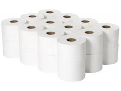 Micro Mini Jumbo Toilet Roll Pure Tissue 100m 2ply White 