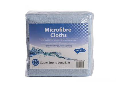 Blue Microfibre Cloths -  40cm x 40cm
