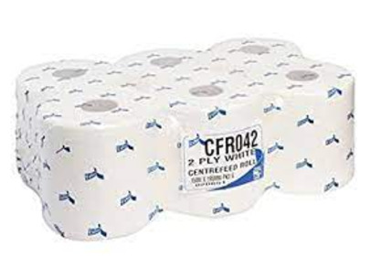 Optimum CFR042 Pure Centrefeed Roll Flat Sheet 195mm x 150m 2ply White