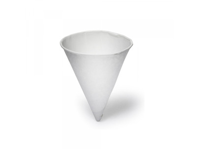 4oz Biodegradable and Compostable Paper Cone Cups White