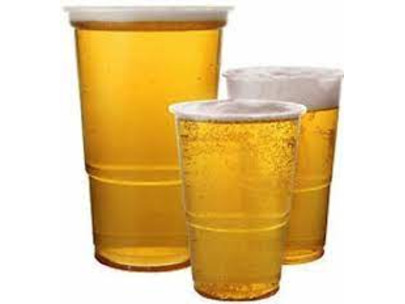 Clear Plastic Half Pint Cups to Brim 286ml/10oz