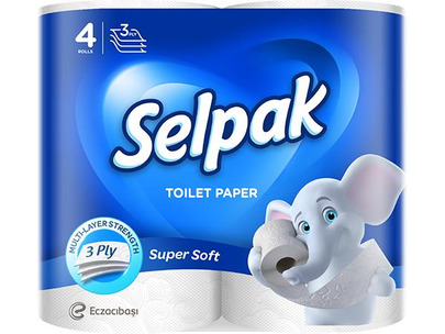 Selpak Luxury Pure Toilet Roll 3ply White