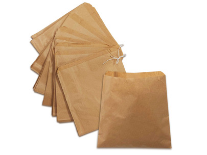 Strung Paper Bag Kraft 12x12"