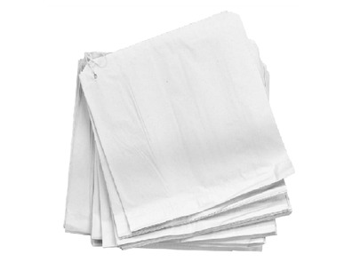 Strung Sulphite Paper Bag White 10x10"