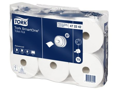 Tork T8 472242 Smart One Toilet Roll 2ply White