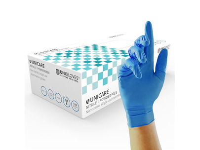 Uniglove Blue Nitrile Gloves - Powder Free