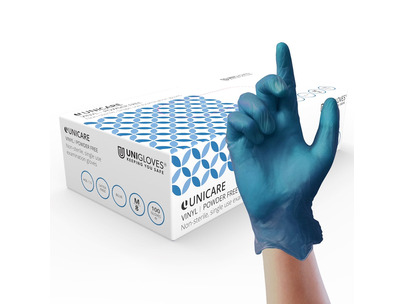 Uniglove Powder Free Vinyl Glove Blue