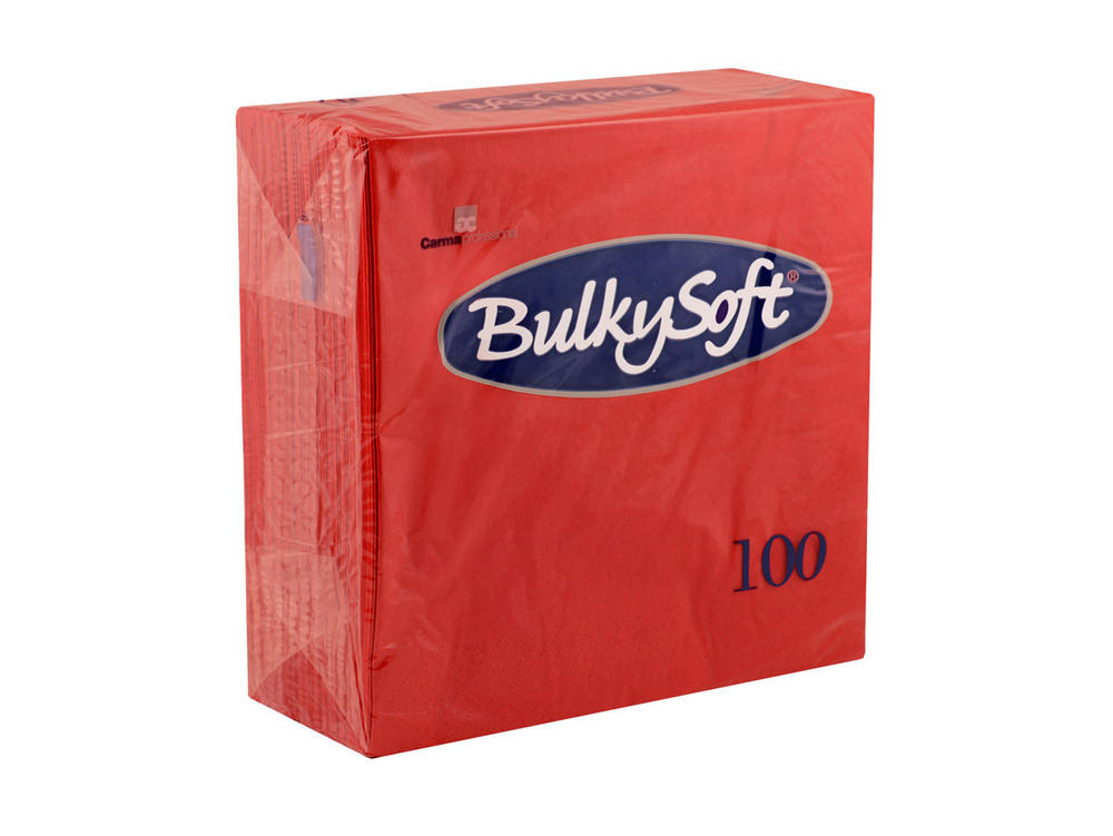 Bulkysoft 32079 4-Fold Napkin 2ply Red