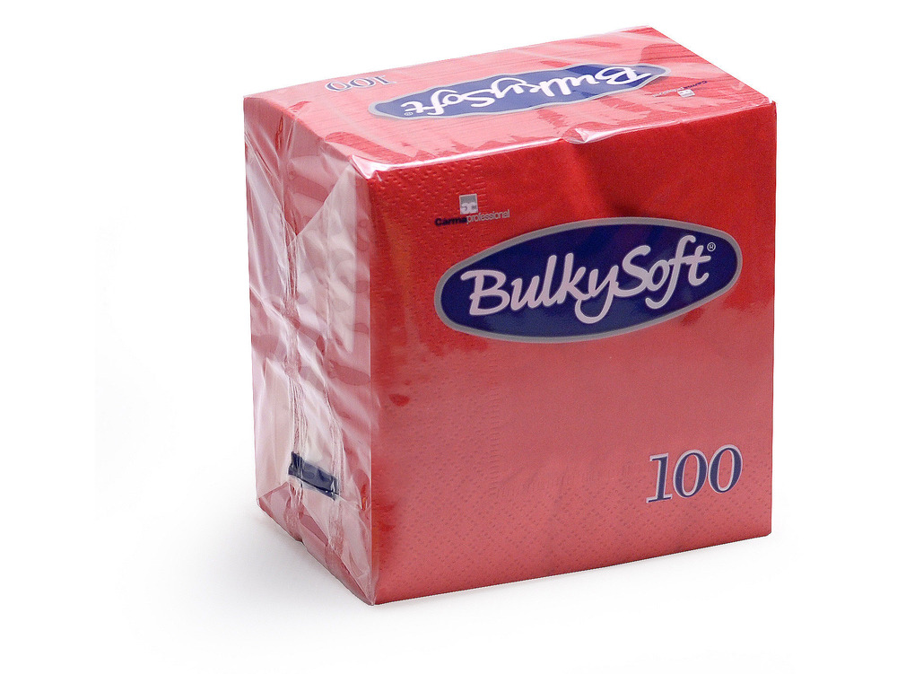 Bulkysoft 32190 4-Fold Napkin 2ply Red