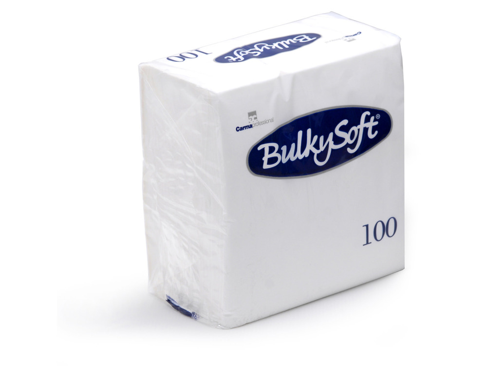 Bulkysoft 32980 33x33cm 4-Fold Napkins 2ply White