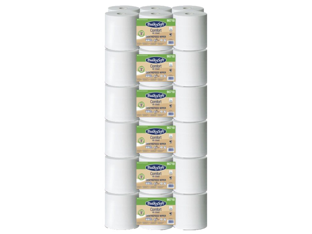 Bulkysoft - 96710 - 2 Ply - White Centrefeed Roll 150m