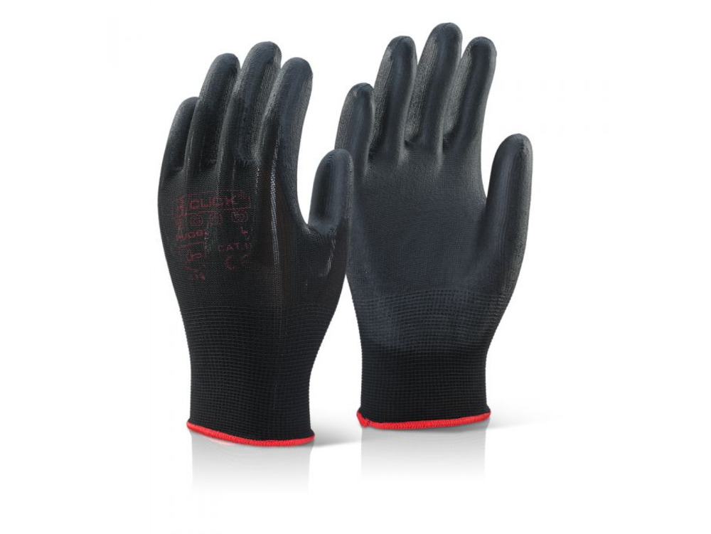 PU Palm Coated Glove Black