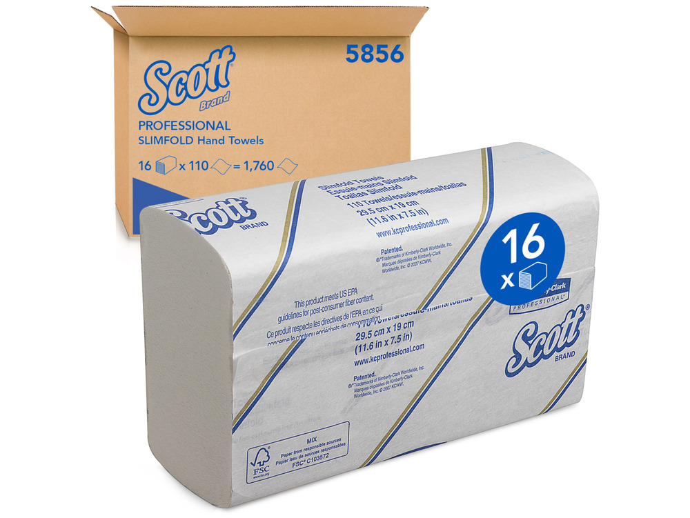 Scott 5856 Slimfold Hand Towel 1ply White
