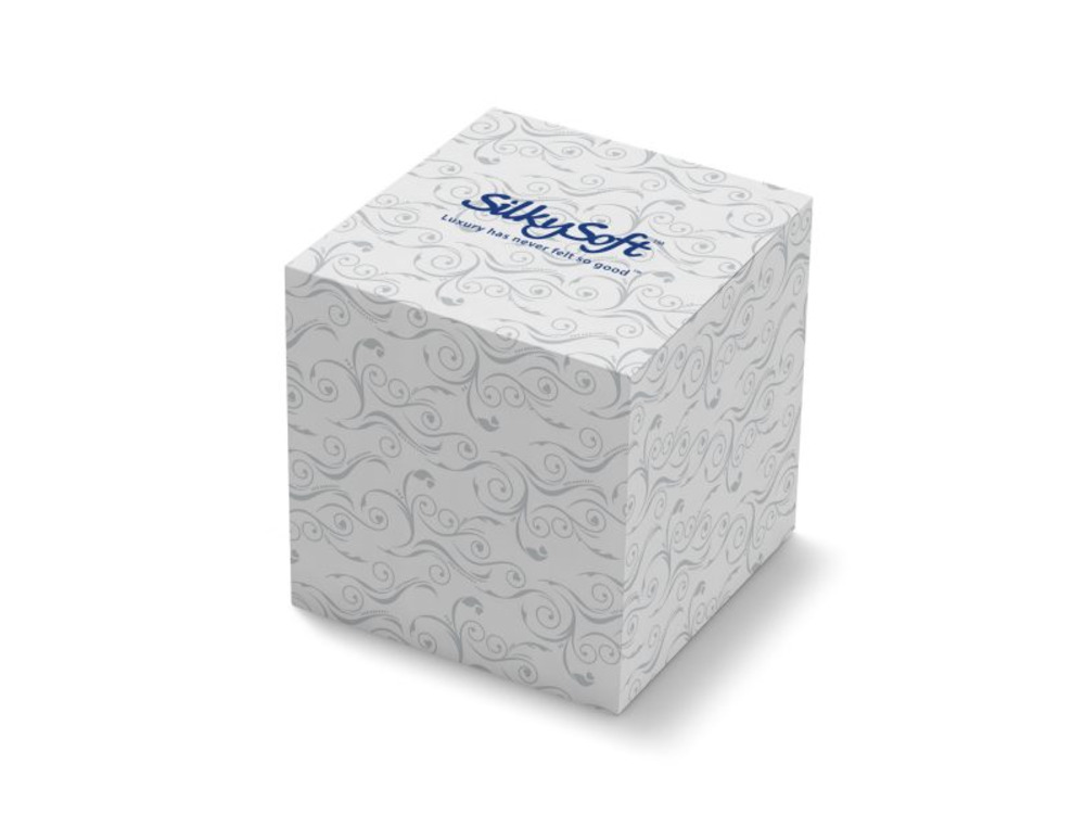 Silky Soft Cubed Facial Tissues 2ply White