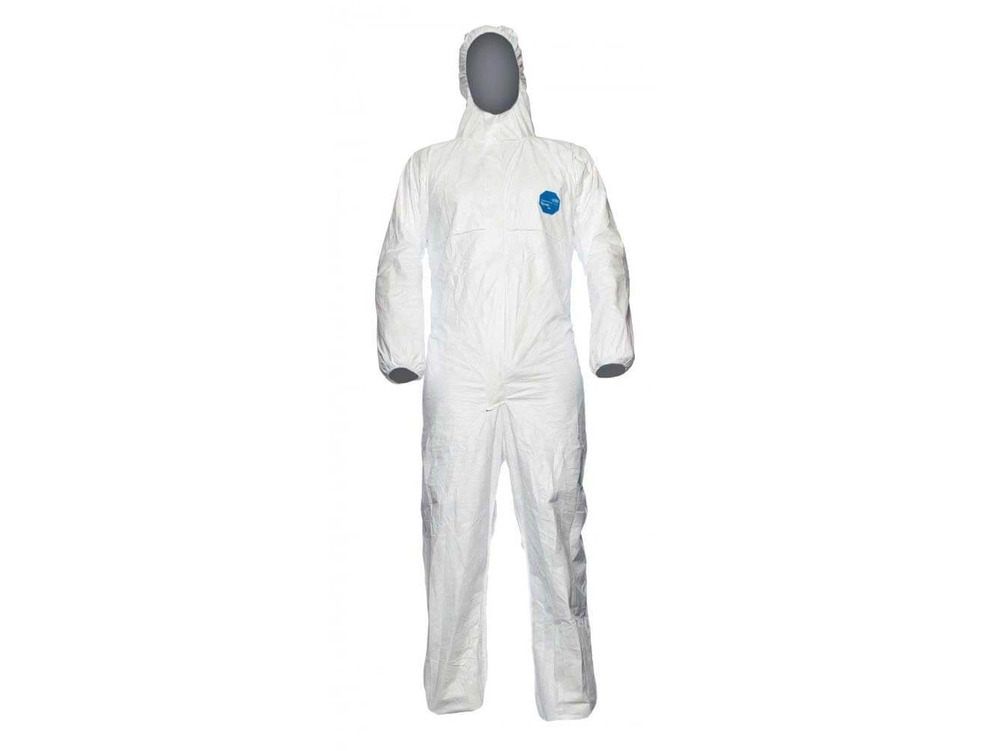 Tyvek Classic Xpert 500 Disposable Laminated Hooded Coverall Type 5&6 White